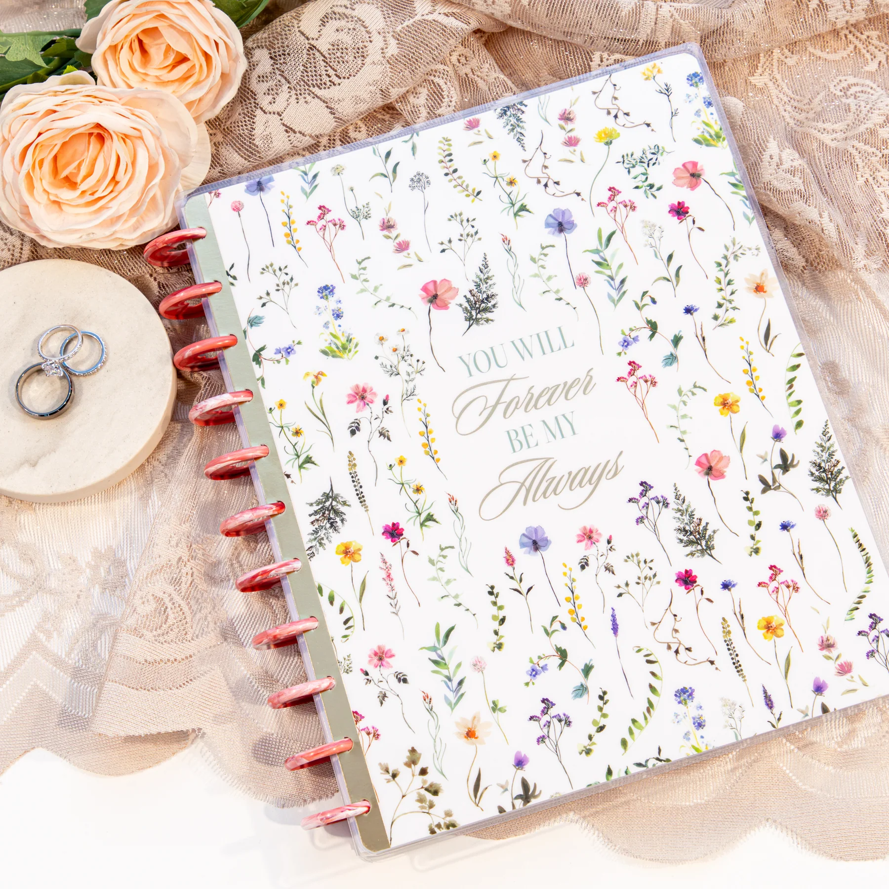 Undated Blooming Romance Wedding Happy Planner - Big Wedding Layout - 12 Months - Image 3