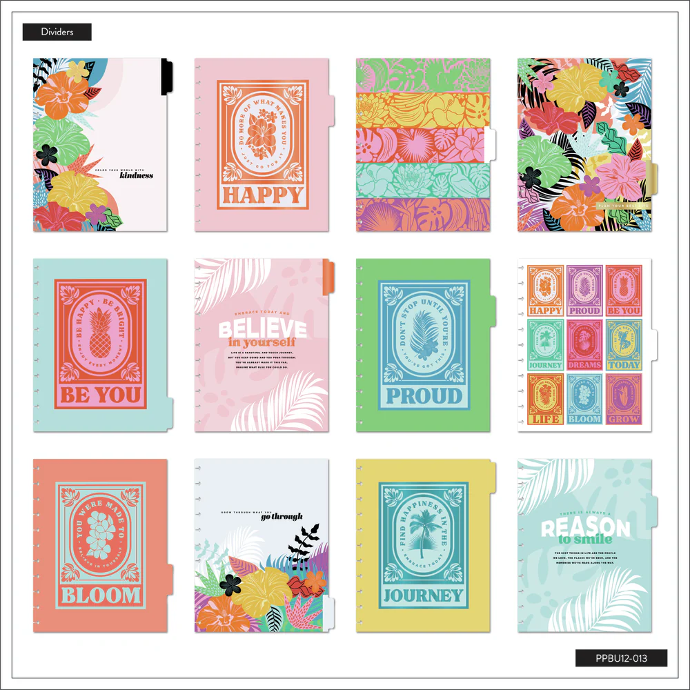 Undated Bold & Botanical Happy Planner - Big Dashboard Layout - 12 Months - Image 7