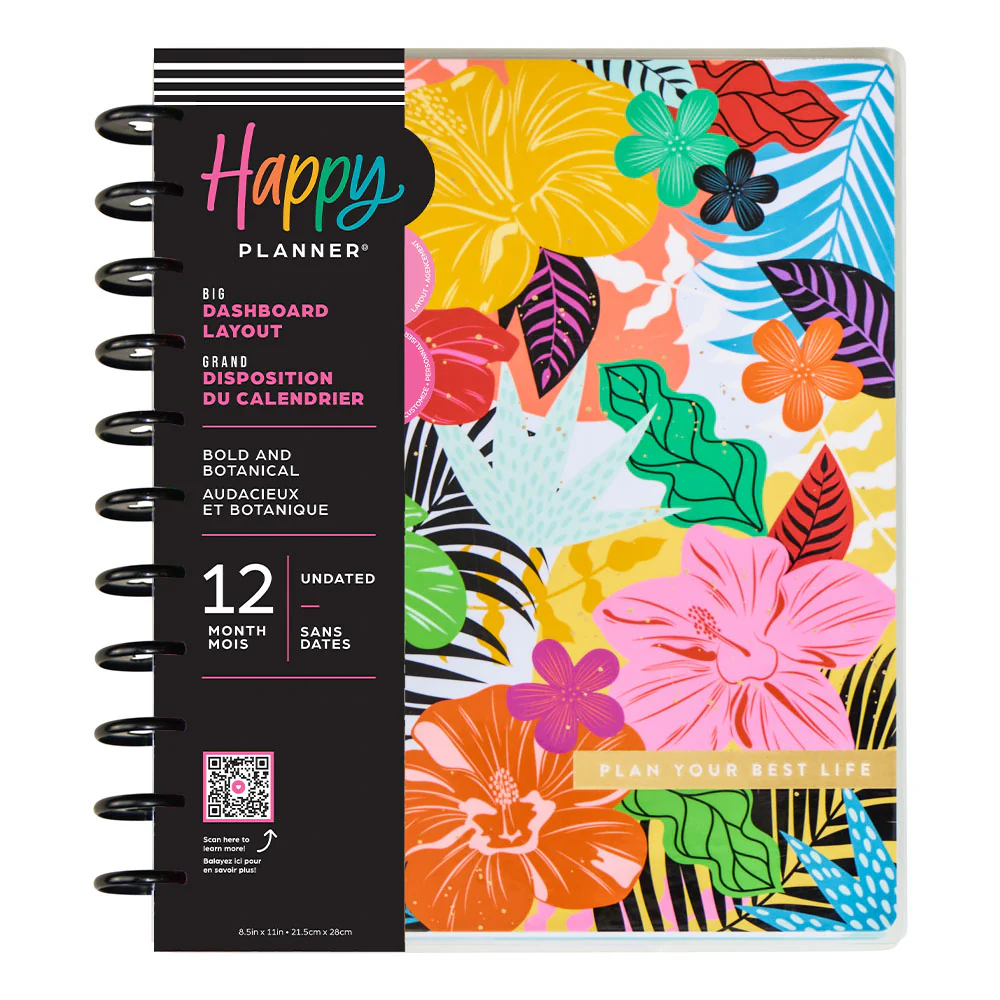Undated Bold & Botanical Happy Planner - Big Dashboard Layout - 12 Months - Image 9