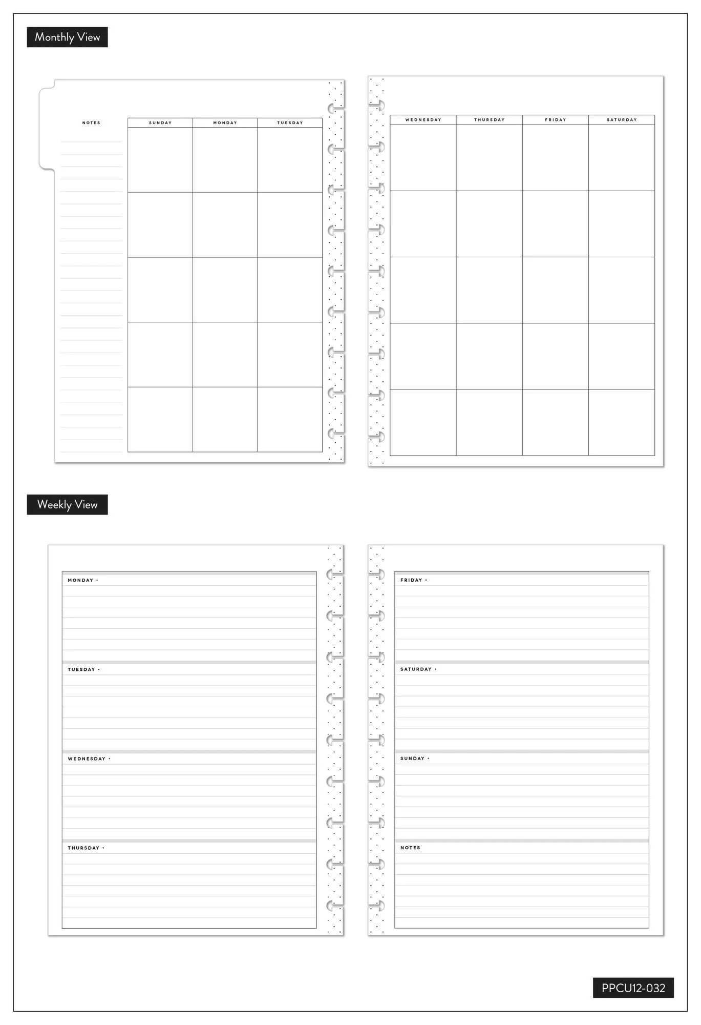 Undated Bright Type Classic Horizontal Happy Planner - 12 Months - Image 5