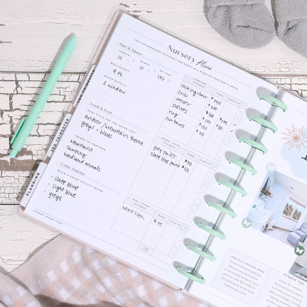 Undated Butterflies and Blooms Pregnancy Happy Planner - Classic Pregnancy Layout - 9 Months - Image 4