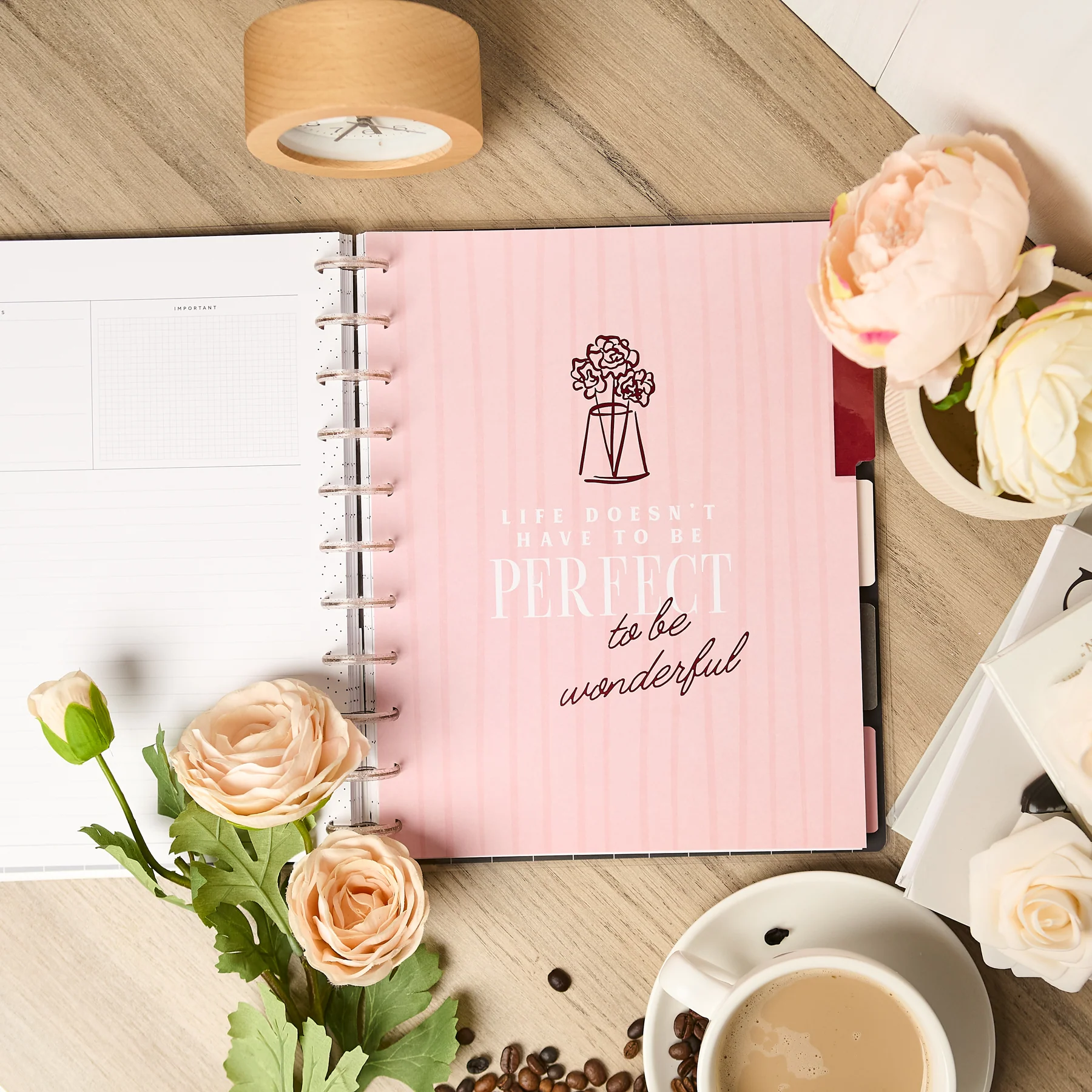 Undated Café Coquette Customizable Planner - Big Horizontal Layout - 12 Months - Image 6