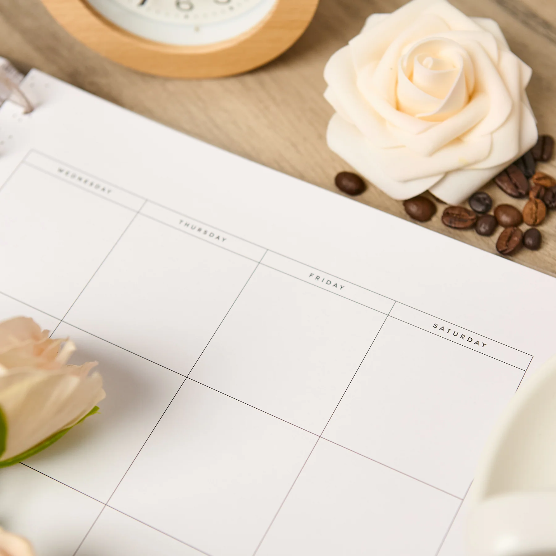 Undated Café Coquette Customizable Planner - Big Horizontal Layout - 12 Months - Image 8
