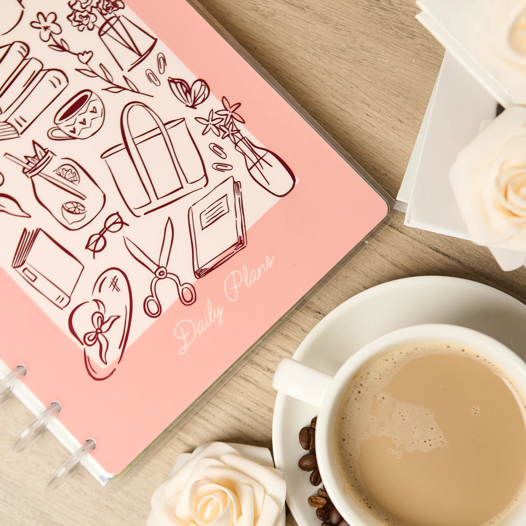 Undated Café Coquette Customizable Planner - Classic Vertical Layout - 12 Months - Image 7