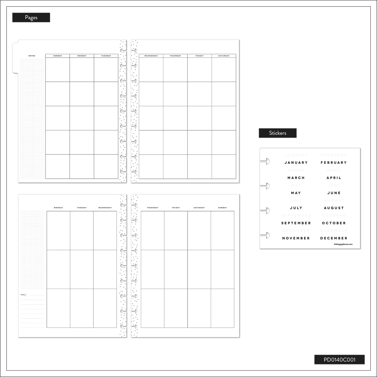Undated DELUXE 10 Years of Happy Customizable Planner - Classic Vertical Layout - 12 Months - Image 17