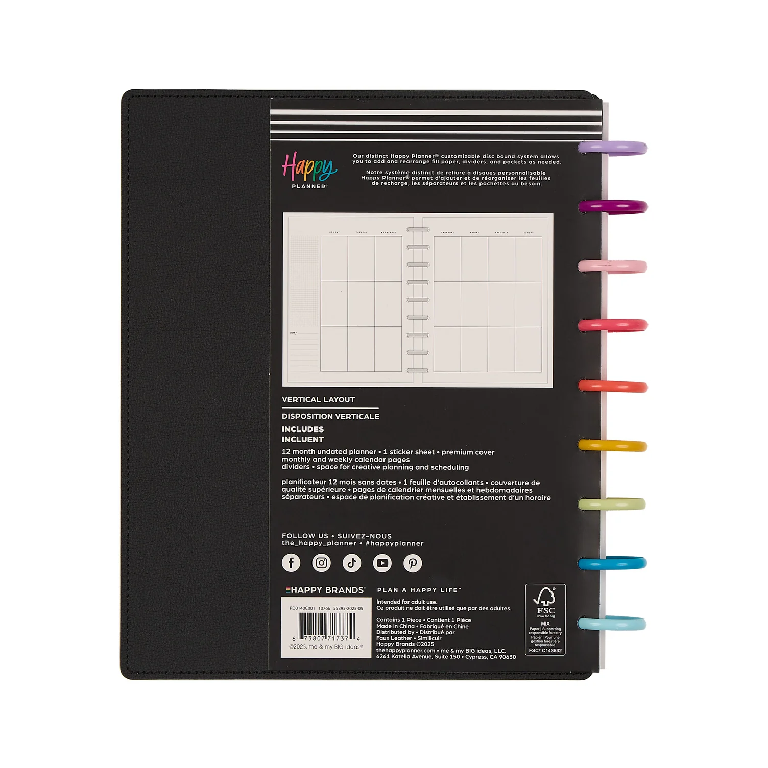 Undated DELUXE 10 Years of Happy Customizable Planner - Classic Vertical Layout - 12 Months - Image 20