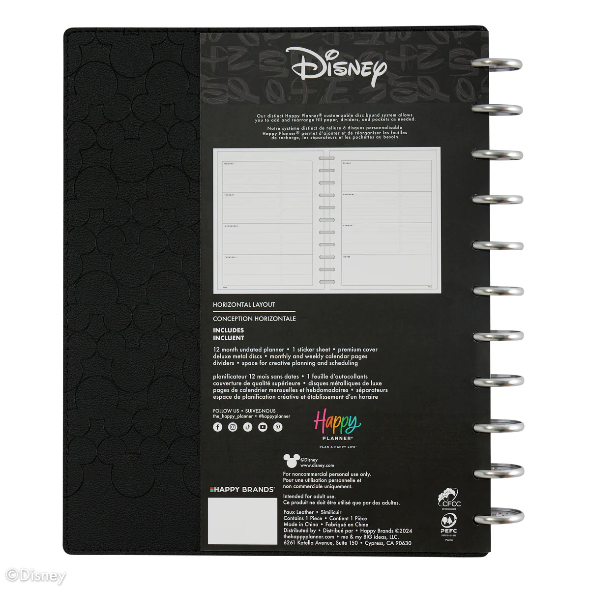 Undated DELUXE Disney Mod Mickey Mouse Customizable Planner -  Big Horizontal Layout - 12 Months - Image 13