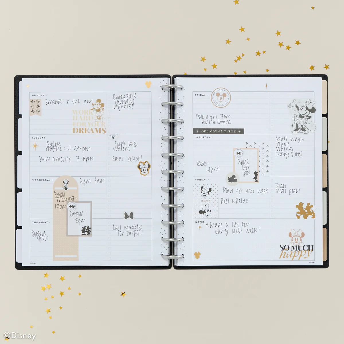 Undated DELUXE Disney Mod Mickey Mouse Customizable Planner -  Big Horizontal Layout - 12 Months - Image 4