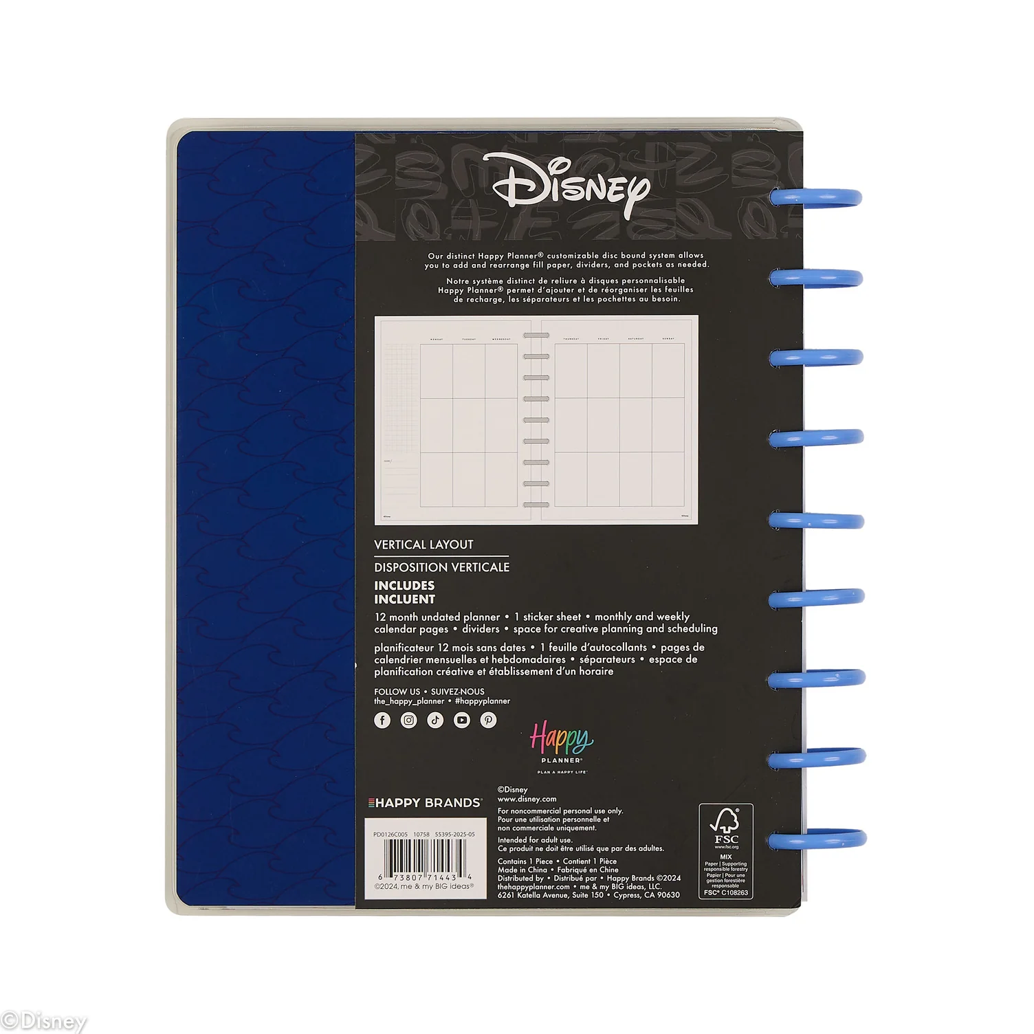 Undated Disney Lilo & Stitch Make Waves Customizable Planner - Classic Vertical Layout - 12 Months - Image 20