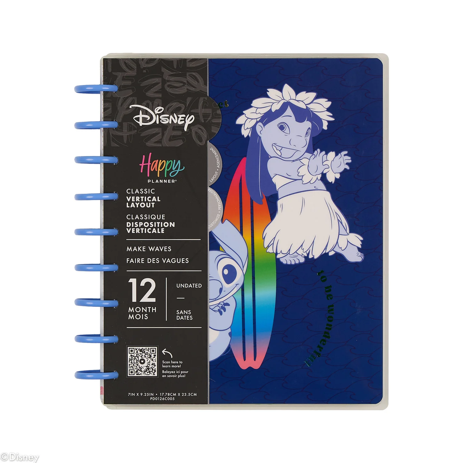 Undated Disney Lilo & Stitch Make Waves Customizable Planner - Classic Vertical Layout - 12 Months - Image 21