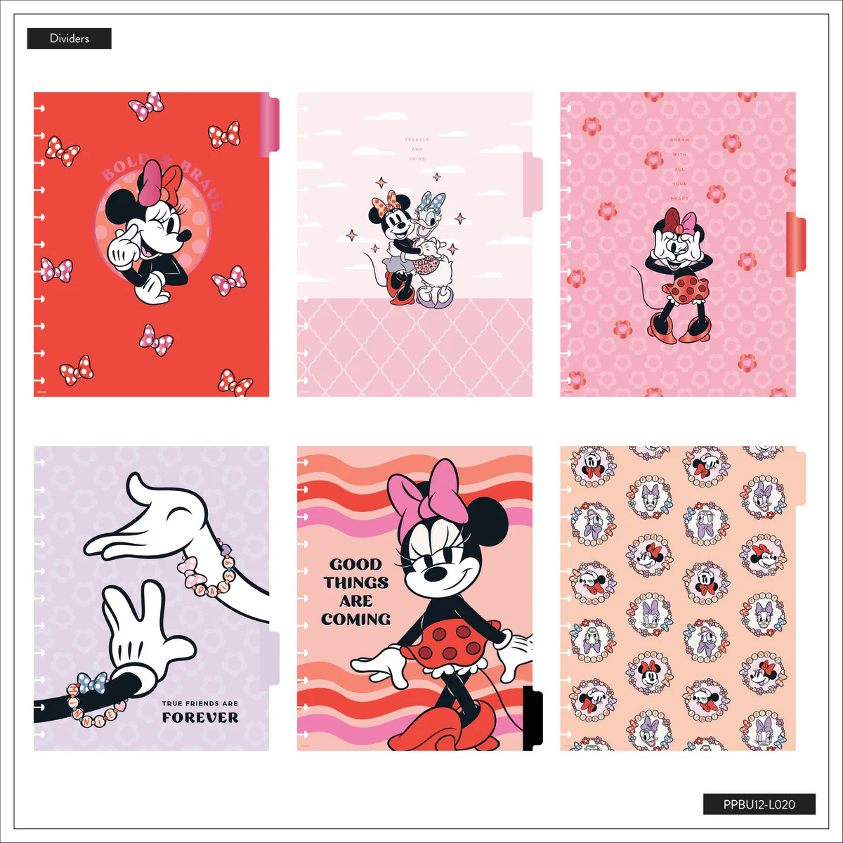 Undated Disney Minnie Mouse Bow Happy Customizable Planner - Big Horizontal Layout - 12 Months - Image 17