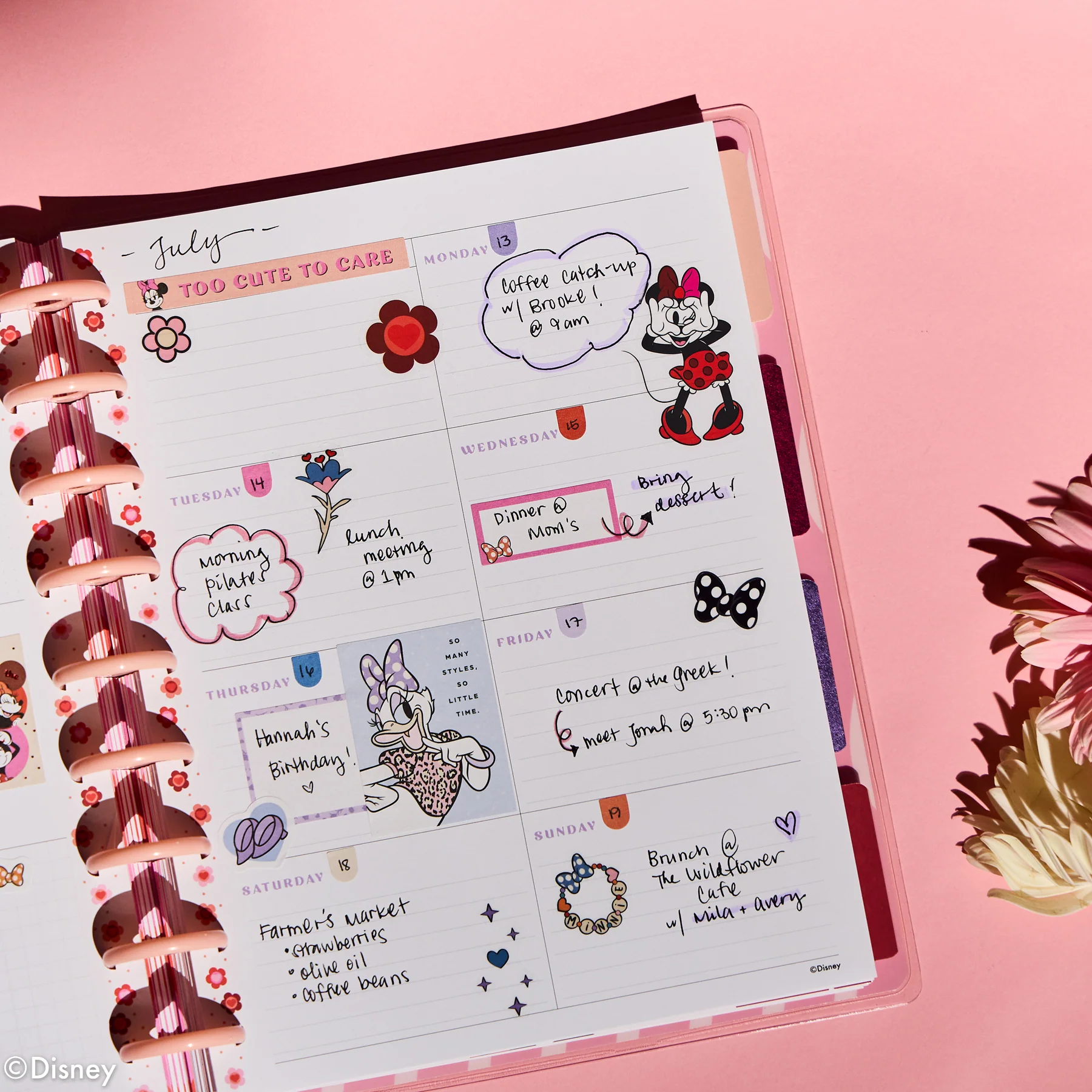 Undated Disney Minnie Mouse Bow Happy Customizable Planner - Classic Dashboard Layout - 12 Months - Image 5