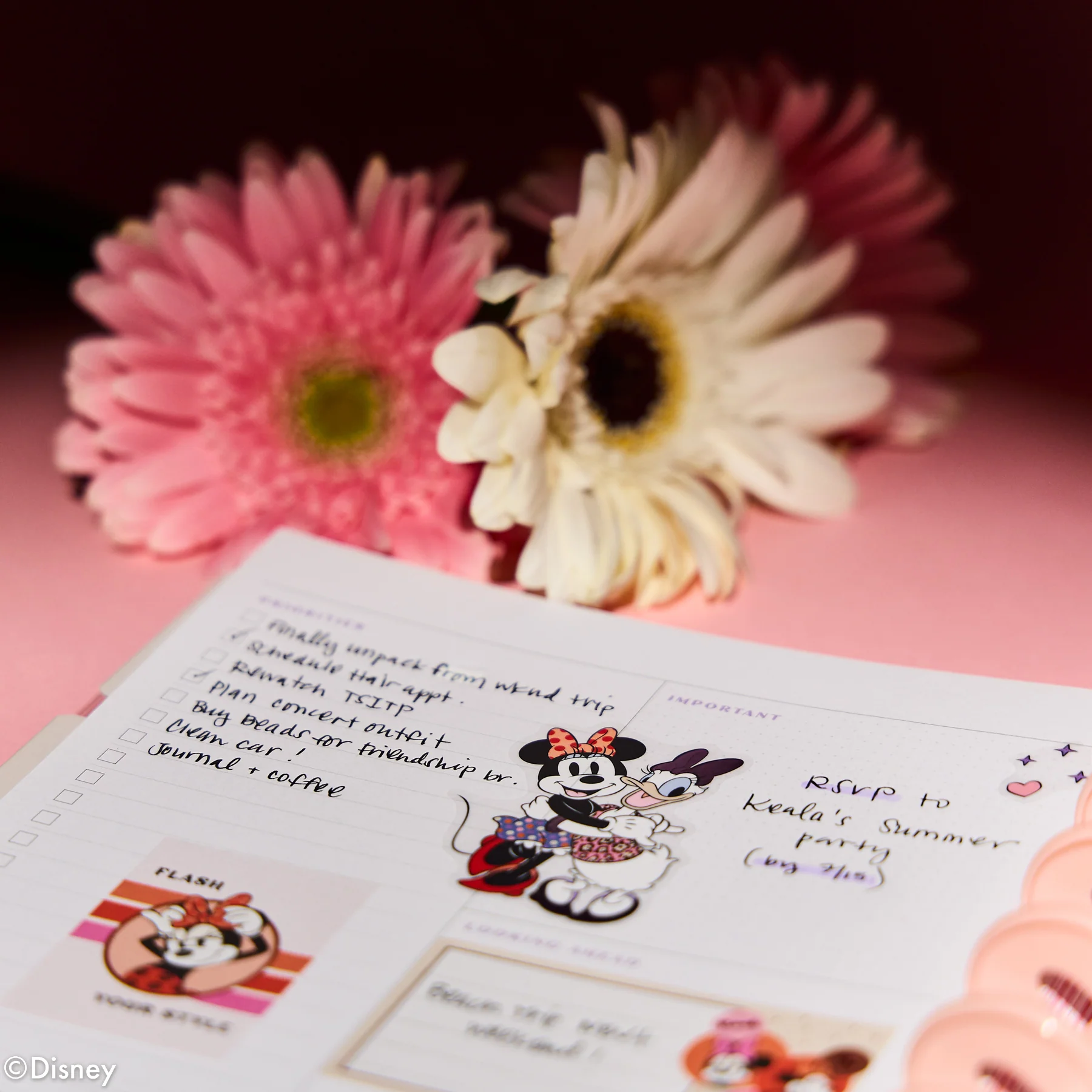Undated Disney Minnie Mouse Bow Happy Customizable Planner - Classic Dashboard Layout - 12 Months - Image 7