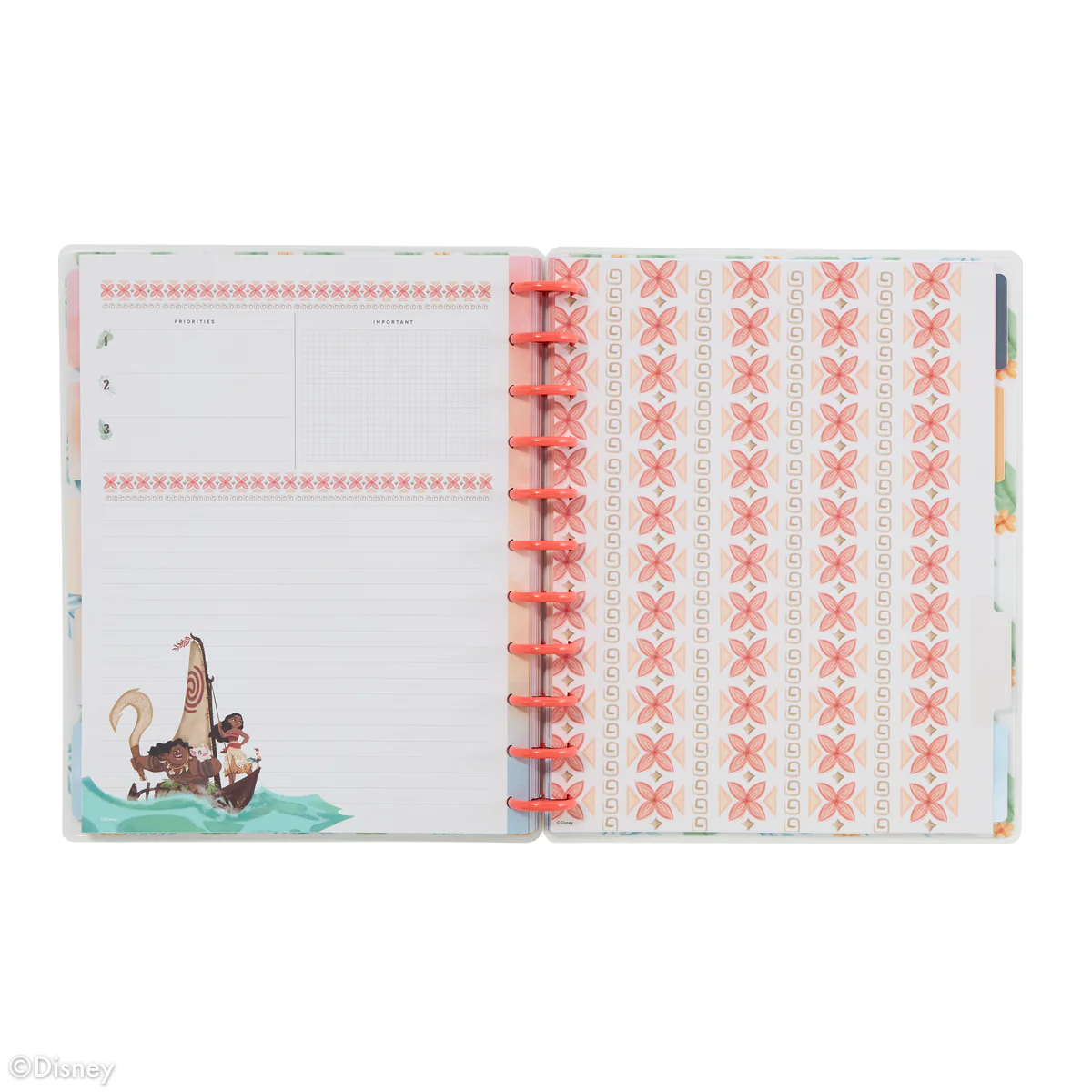 Undated Disney Moana Customizable Planner - Big Vertical Layout - 12 Months - Image 4