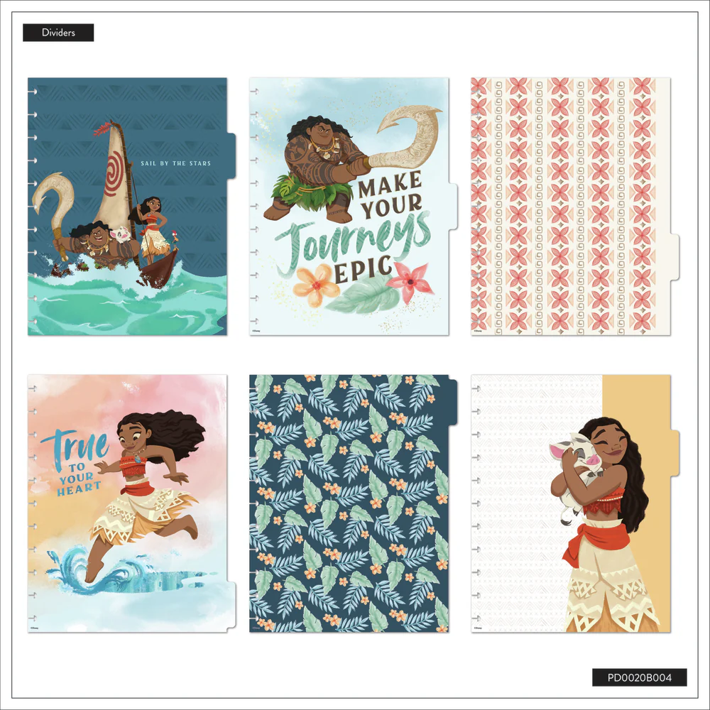 Undated Disney Moana Customizable Planner - Big Vertical Layout - 12 Months - Image 6