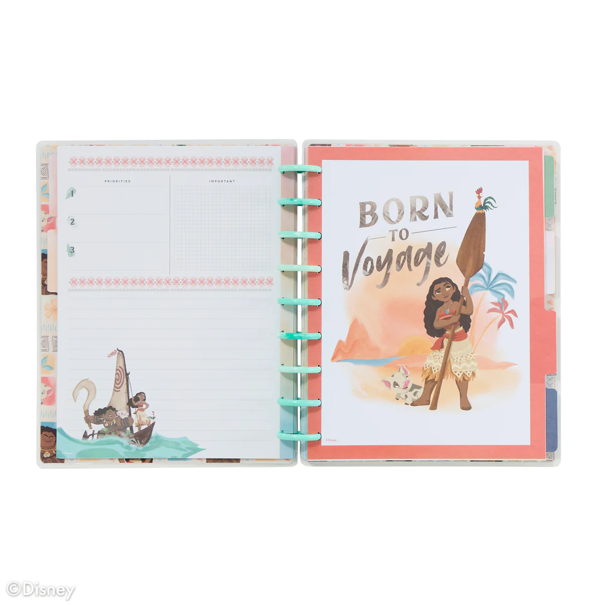 Undated Disney Moana Customizable Planner - Classic Vertical Layout - 12 Months - Image 5
