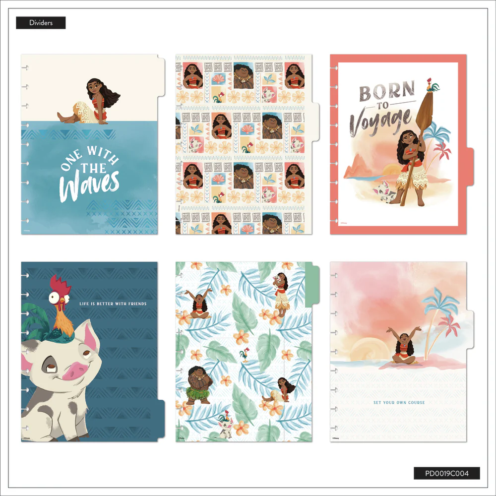 Undated Disney Moana Customizable Planner - Classic Vertical Layout - 12 Months - Image 6
