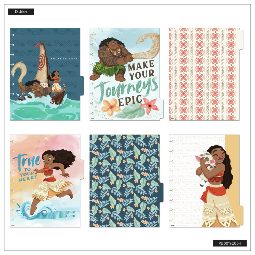 Undated Disney Moana Customizable Planner - Classic Vertical Layout - 12 Months - Image 7