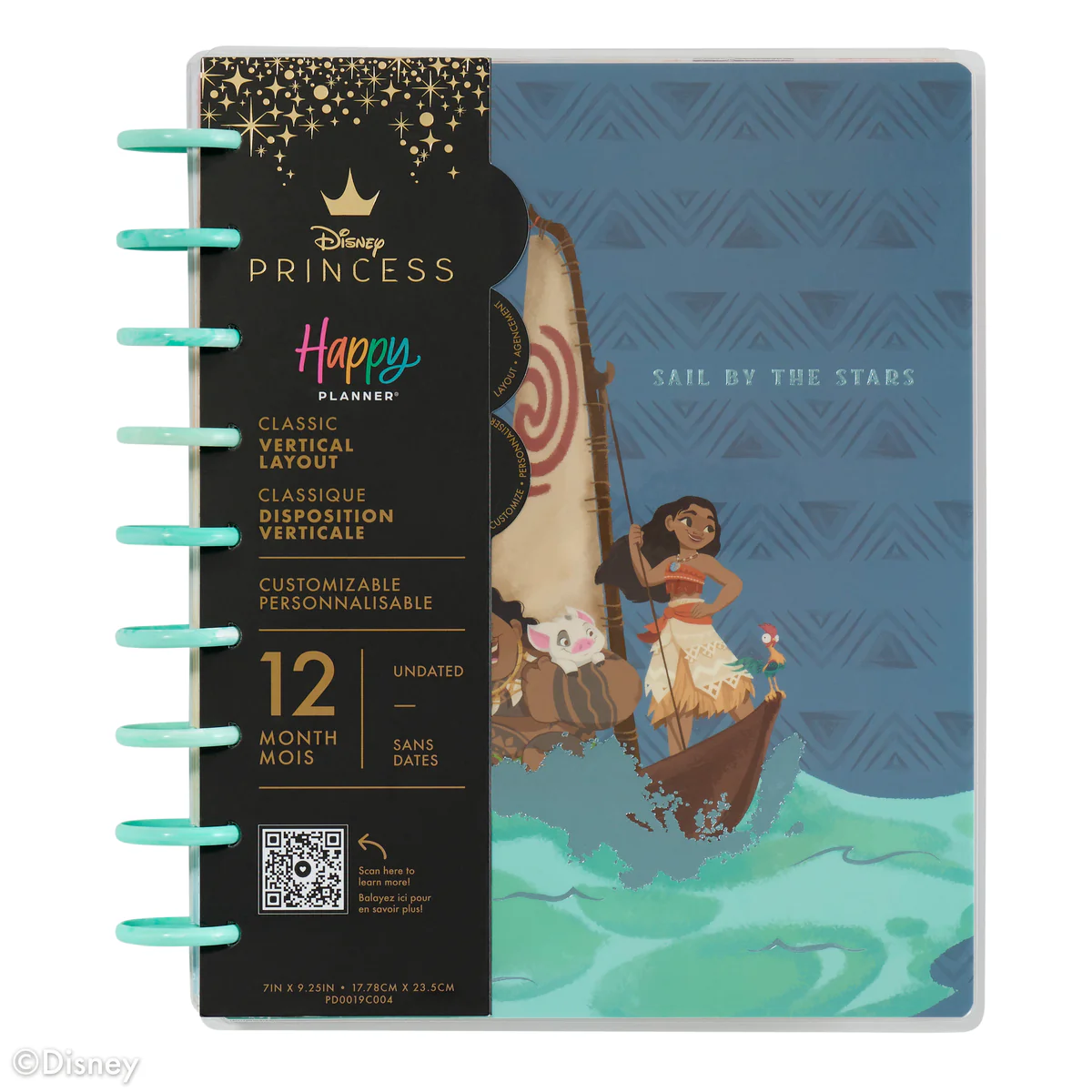 Undated Disney Moana Customizable Planner - Classic Vertical Layout - 12 Months - Image 9