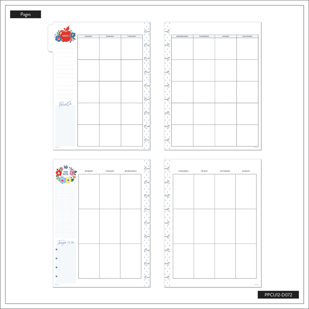 Undated Disney Snow White Wishes Happy Planner - Classic Vertical Layout - 12 Months - Image 8