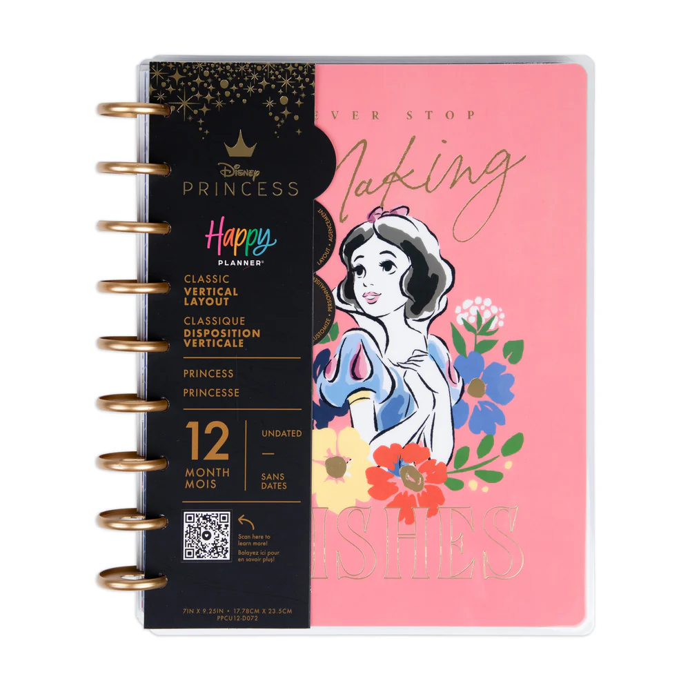 Undated Disney Snow White Wishes Happy Planner - Classic Vertical Layout - 12 Months - Image 9