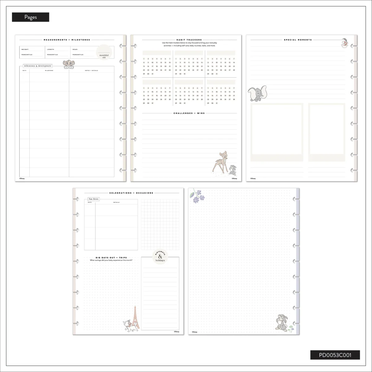Undated Disney Welcome Little One Customizable Baby Planner - Classic Baby's First Year Layout - 12 Months - Image 36