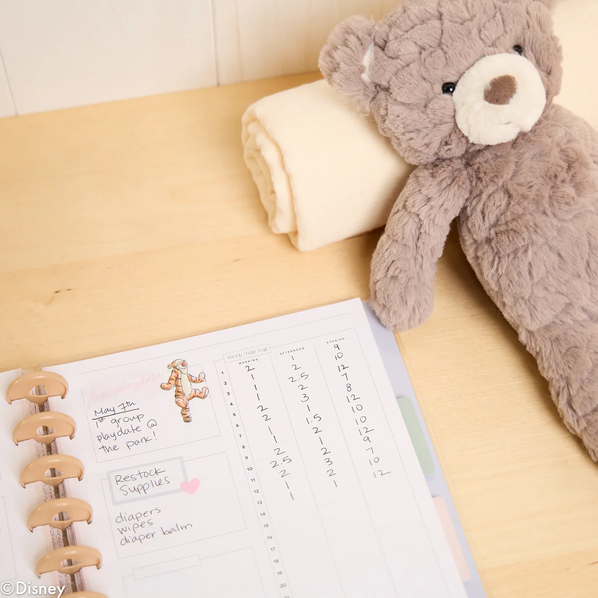 Undated Disney Winnie the Pooh Customizable Baby Planner -  Classic Baby's First Year Layout - 12 Months - Image 29