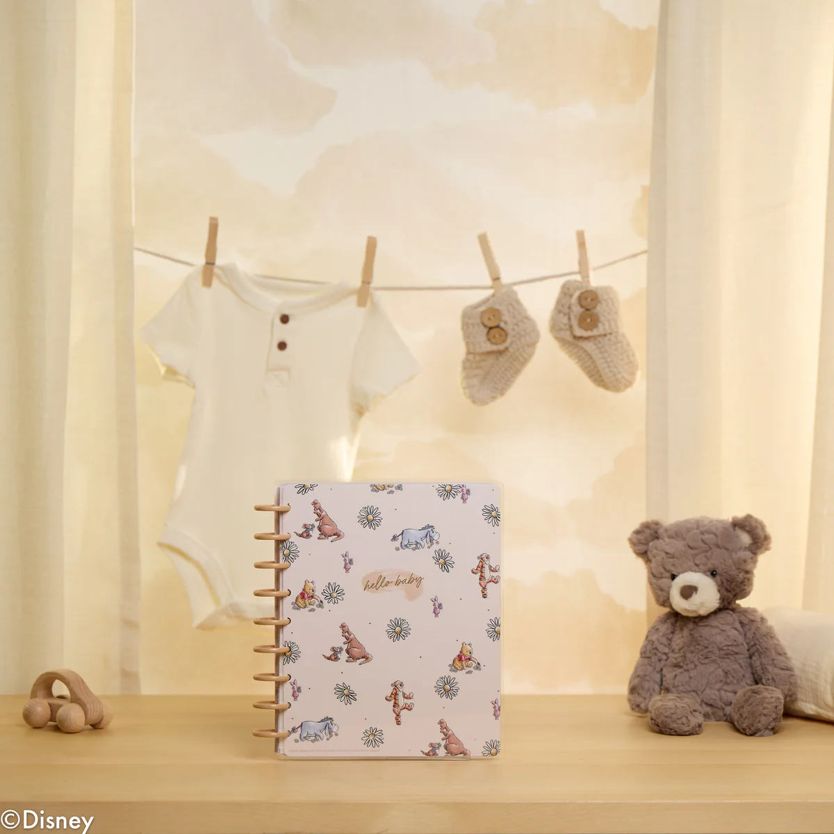 Undated Disney Winnie the Pooh Customizable Baby Planner -  Classic Baby's First Year Layout - 12 Months - Image 3