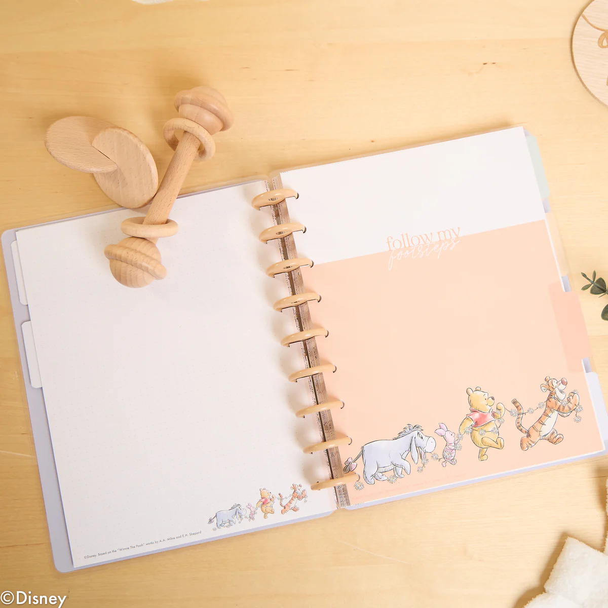 Undated Disney Winnie the Pooh Customizable Baby Planner -  Classic Baby's First Year Layout - 12 Months - Image 4