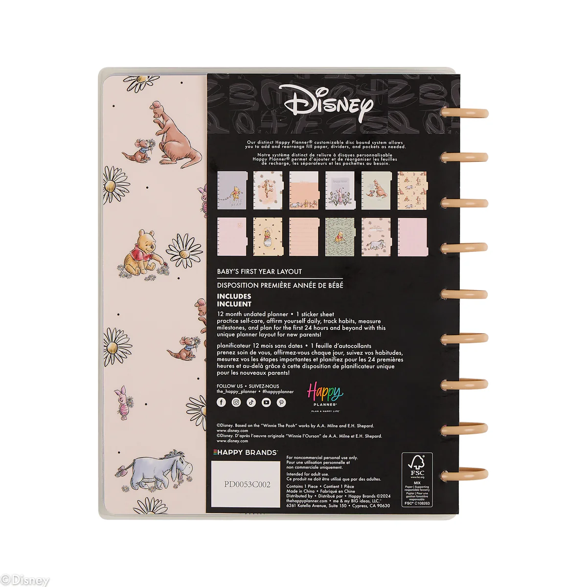 Undated Disney Winnie the Pooh Customizable Baby Planner -  Classic Baby's First Year Layout - 12 Months - Image 41