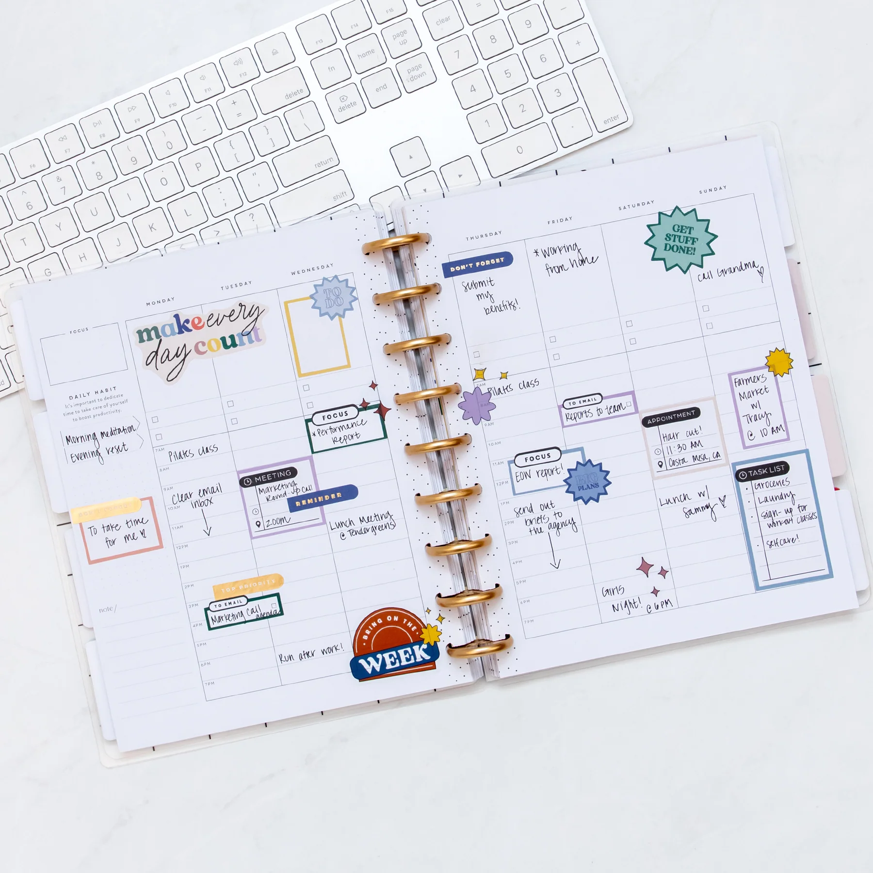 Undated Everybody's Business Happy Planner - Classic Productivity Layout - 12 Months - Image 3