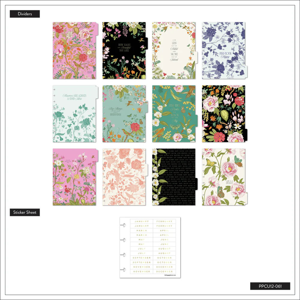 Undated Feathers & Flowers Happy Planner - Classic Vertical Layout - 12 Months - Image 7