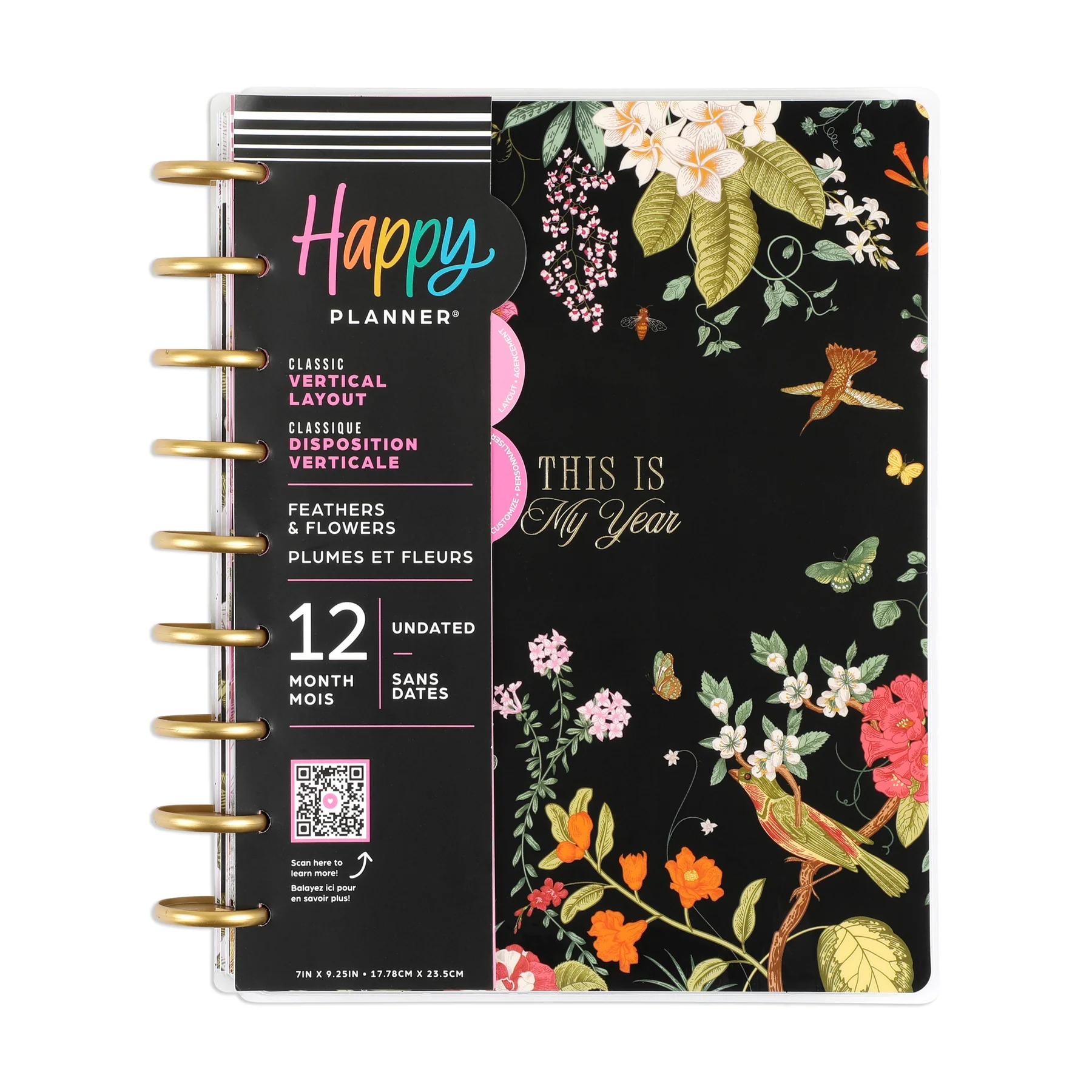 Undated Feathers & Flowers Happy Planner - Classic Vertical Layout - 12 Months - Image 9