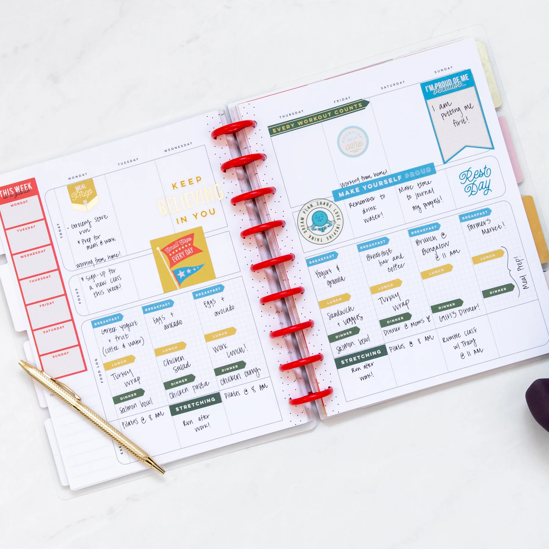 Undated Fitness All Stars Happy Planner - Classic Fitness Layout - 12 Months - Image 3