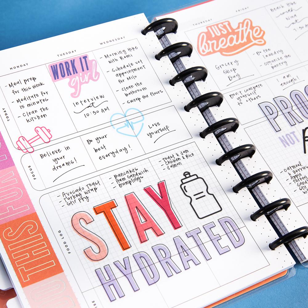 Undated Go the Distance Classic Fitness Happy Planner - 12 Months - Image 3