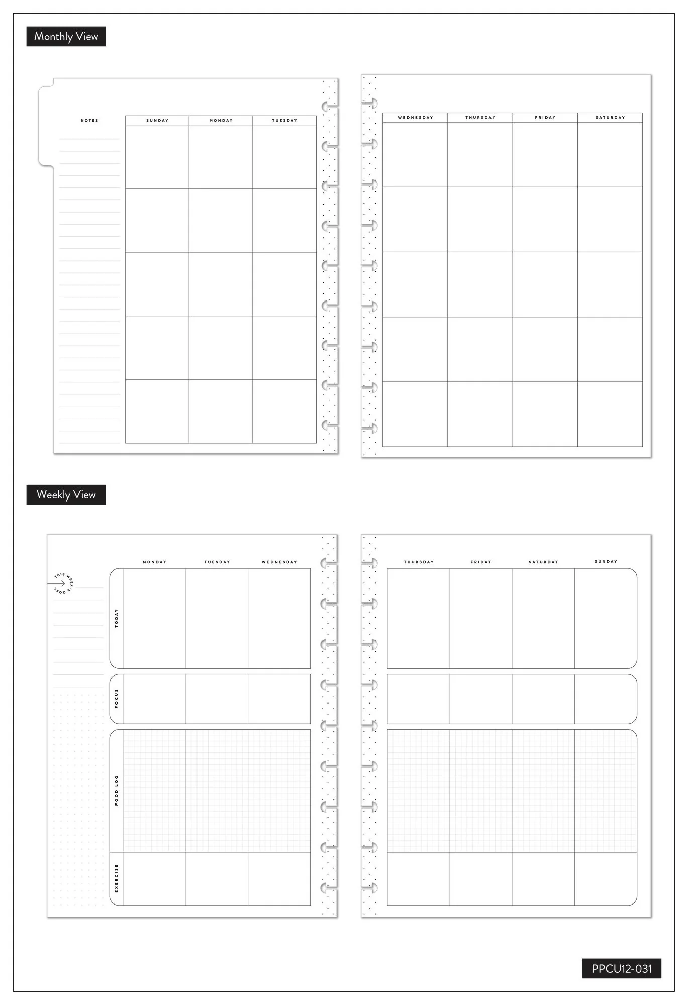 Undated Go the Distance Classic Fitness Happy Planner - 12 Months - Image 5