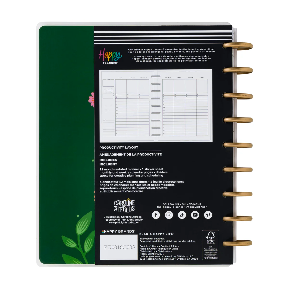 Undated Golden Meadow Customizable Planner - Classic Productivity Layout - 12 Months - Image 15