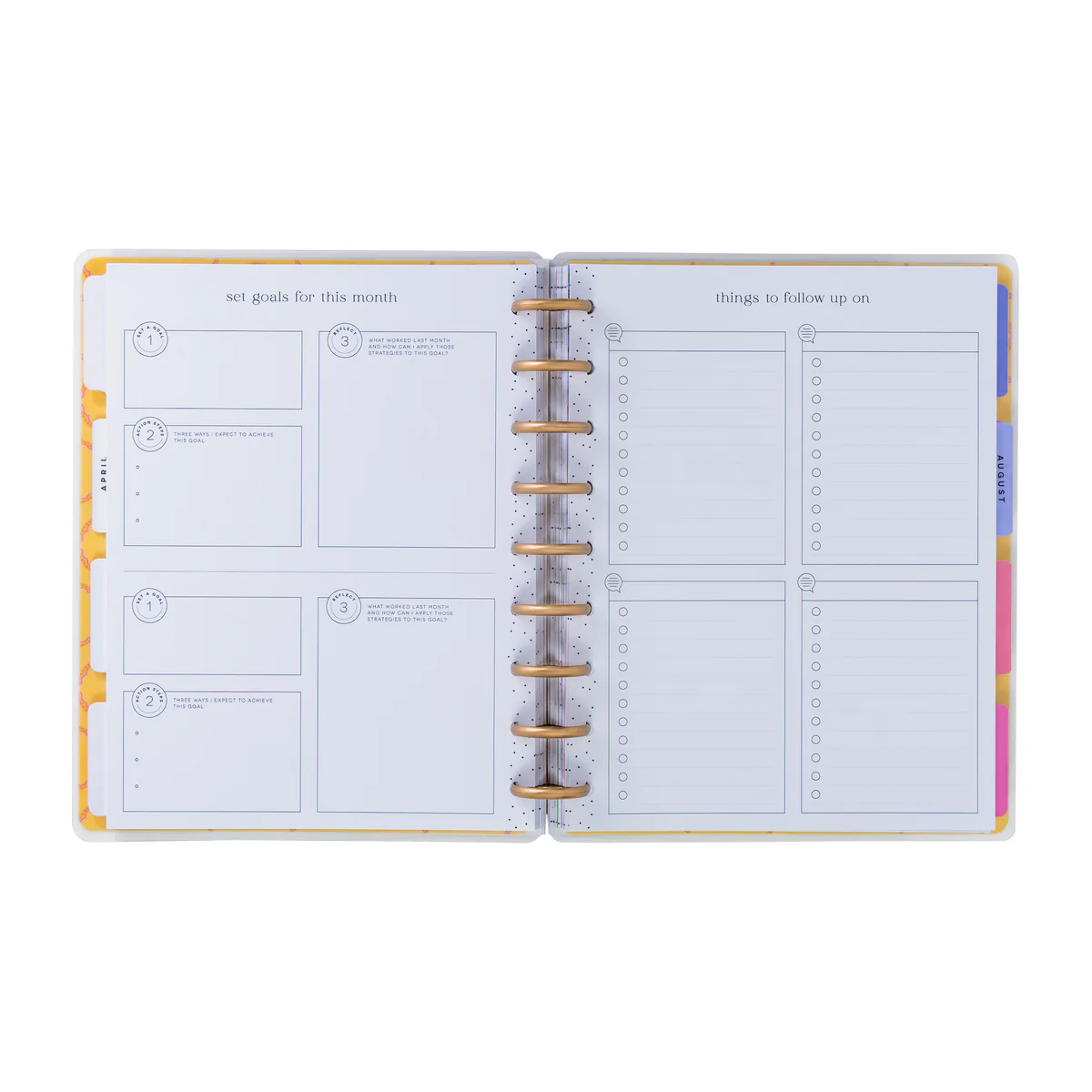 Undated Golden Meadow Customizable Planner - Classic Productivity Layout - 12 Months - Image 5