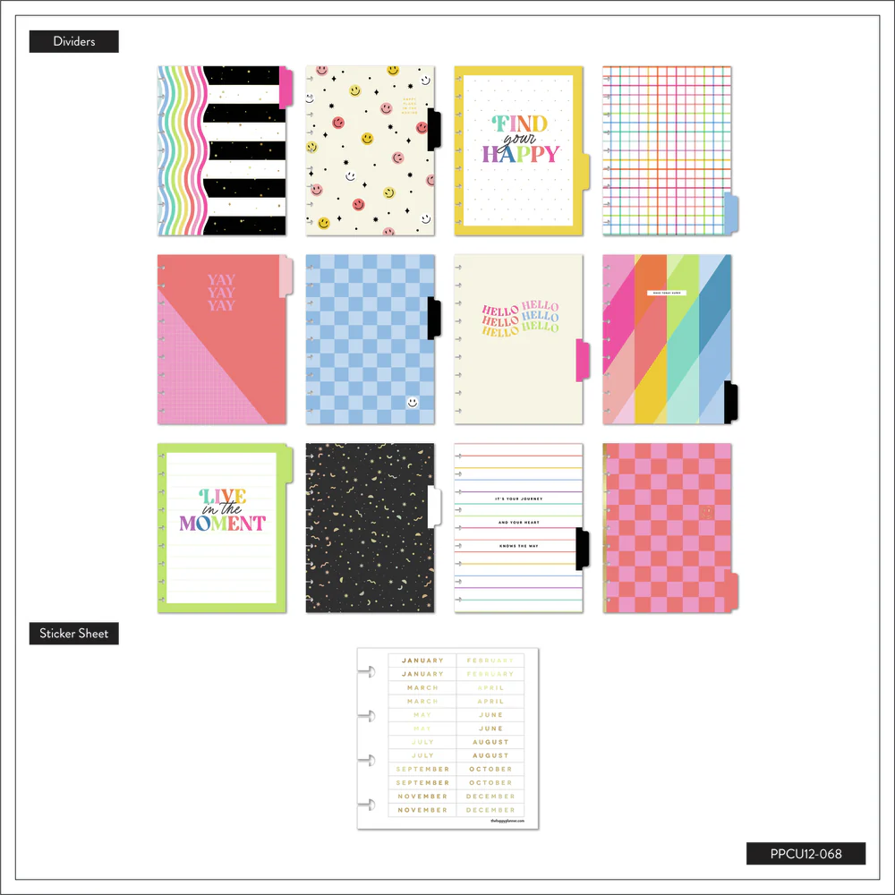 Undated Happy Brights Happy Planner - Classic Dashboard Layout - 12 Months - Image 6