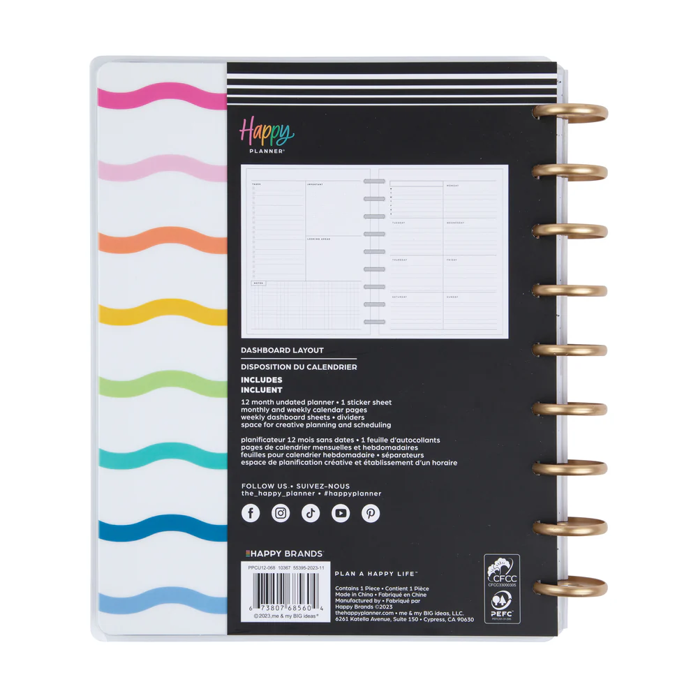Undated Happy Brights Happy Planner - Classic Dashboard Layout - 12 Months - Image 9