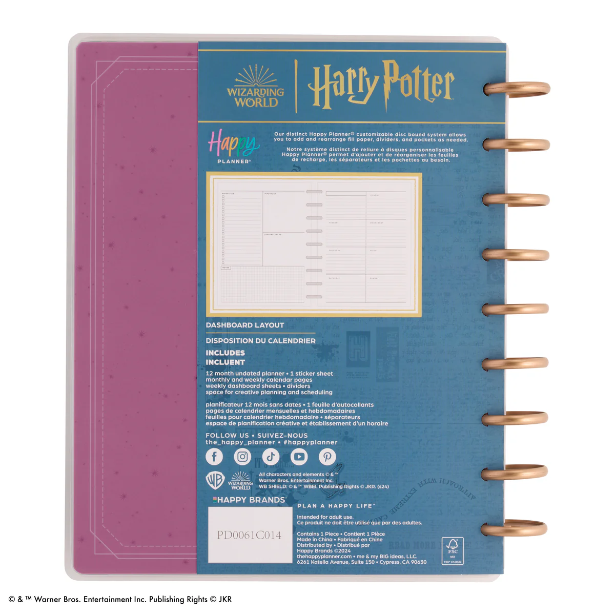 Undated Harry Potter Customizable Planner - Classic Dashboard Layout - 12 Months - Image 11