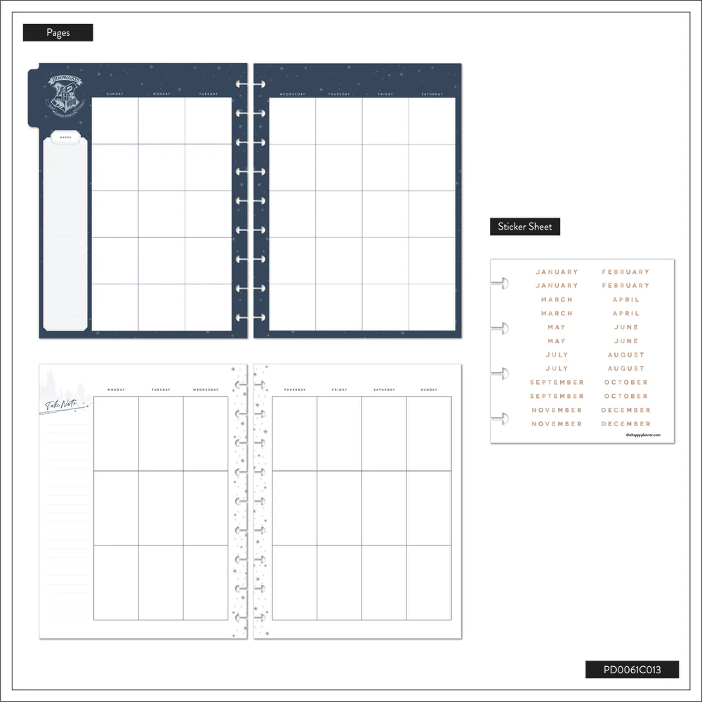 Undated Harry Potter Customizable Planner - Classic Vertical Layout - 12 Months - Image 11