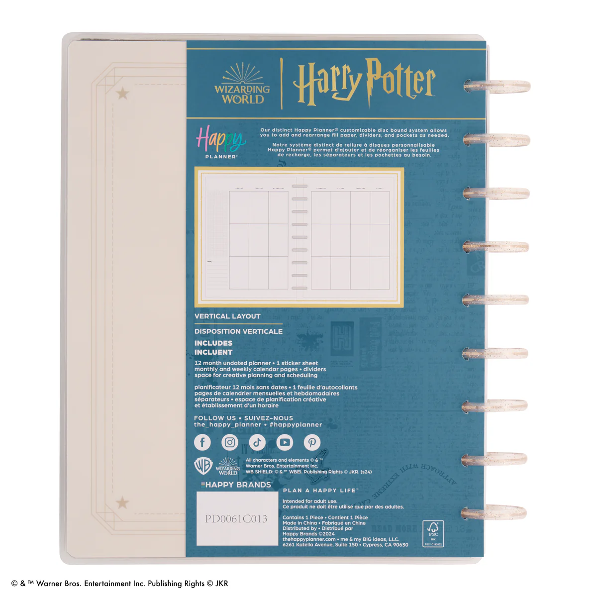 Undated Harry Potter Customizable Planner - Classic Vertical Layout - 12 Months - Image 14