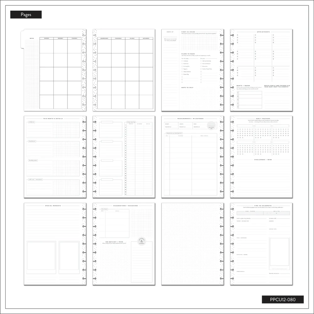 Undated Hello Little One Baby Planner - Classic Baby's First Year Layout - 12 Months - Image 10