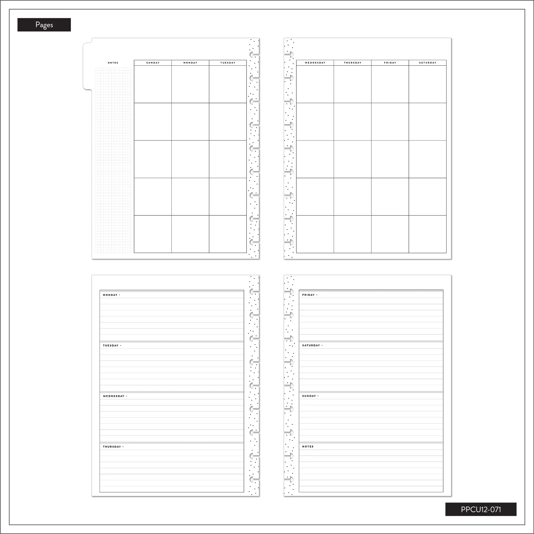 Undated Hello Today Frosted Customizable Planner - Classic Horizontal Layout - 12 Months - Image 5