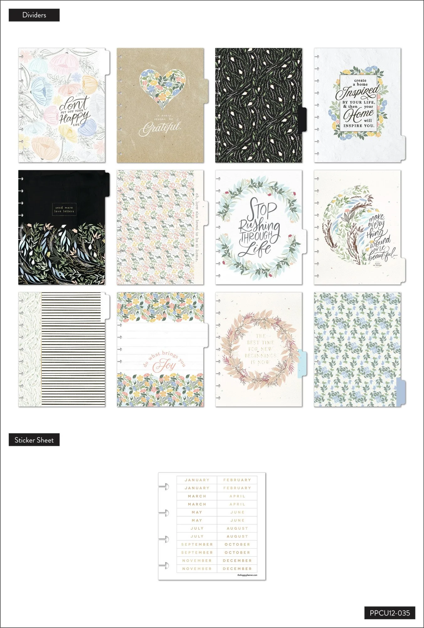 Undated Homebody Classic Monthly Happy Planner - 12 Months - Image 4