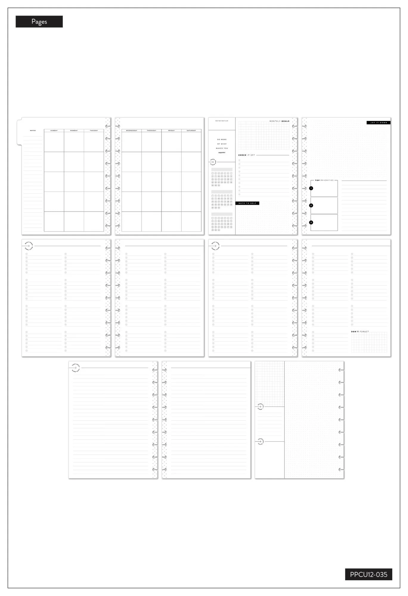 Undated Homebody Classic Monthly Happy Planner - 12 Months - Image 5
