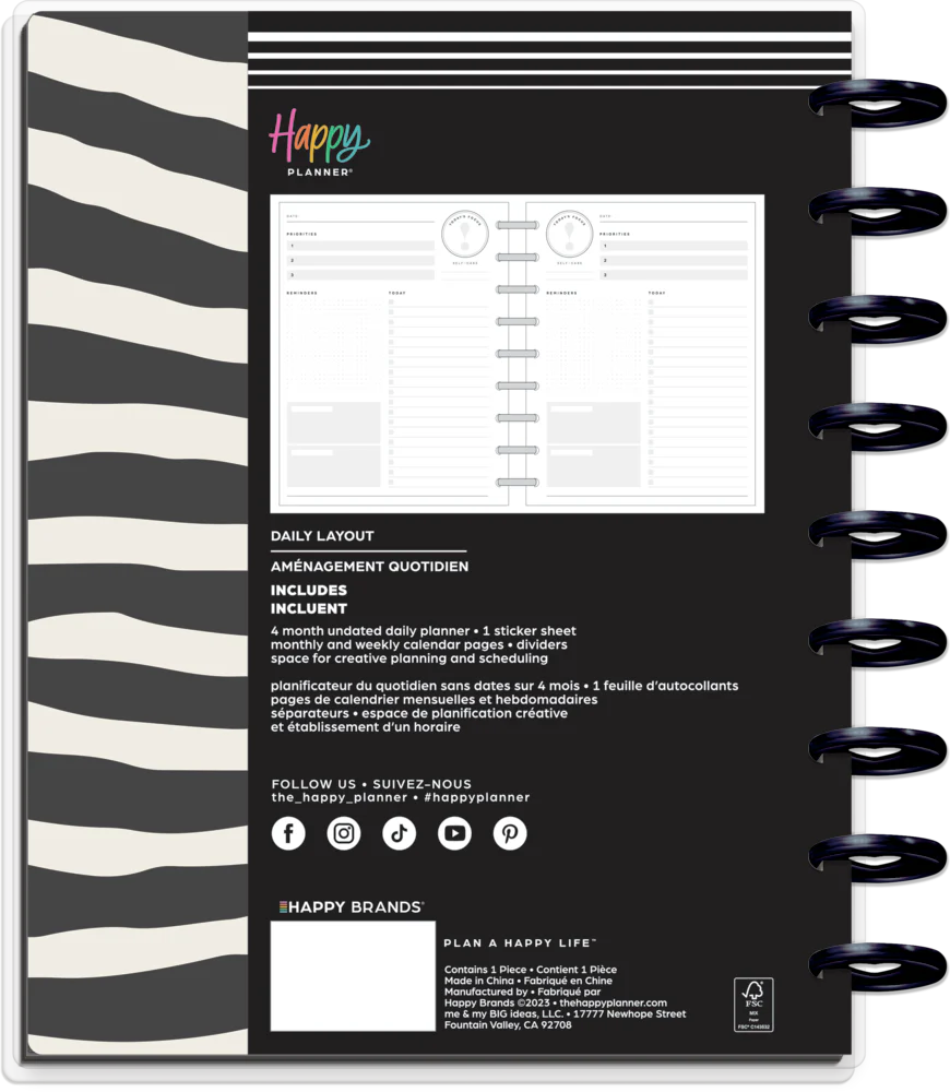 Undated Kind & Wild Happy Planner - Classic Daily Layout - 4 Months - Image 10