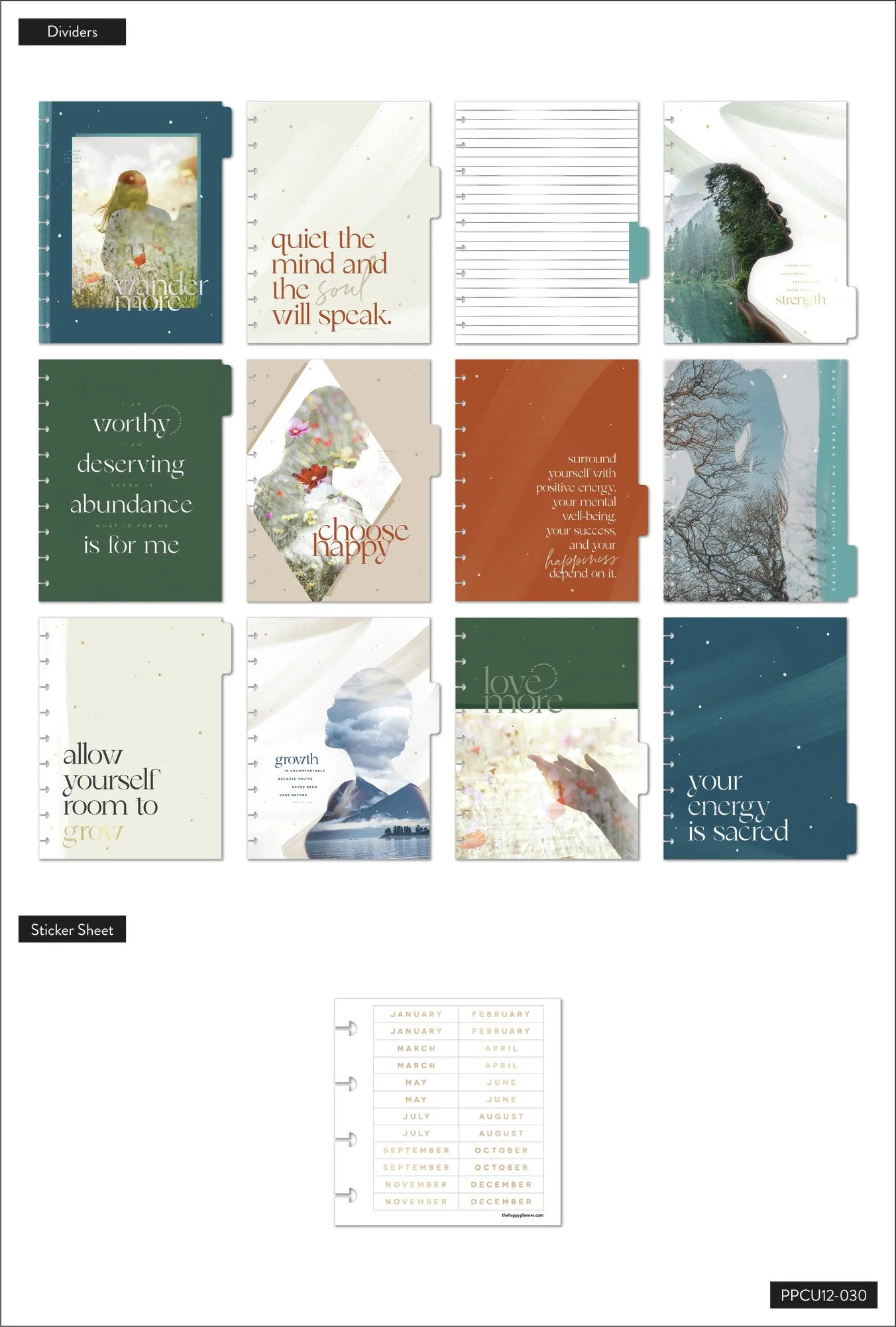 Undated Let Your Heart Wander Classic Wellness Happy Planner - 12 Months - Image 5