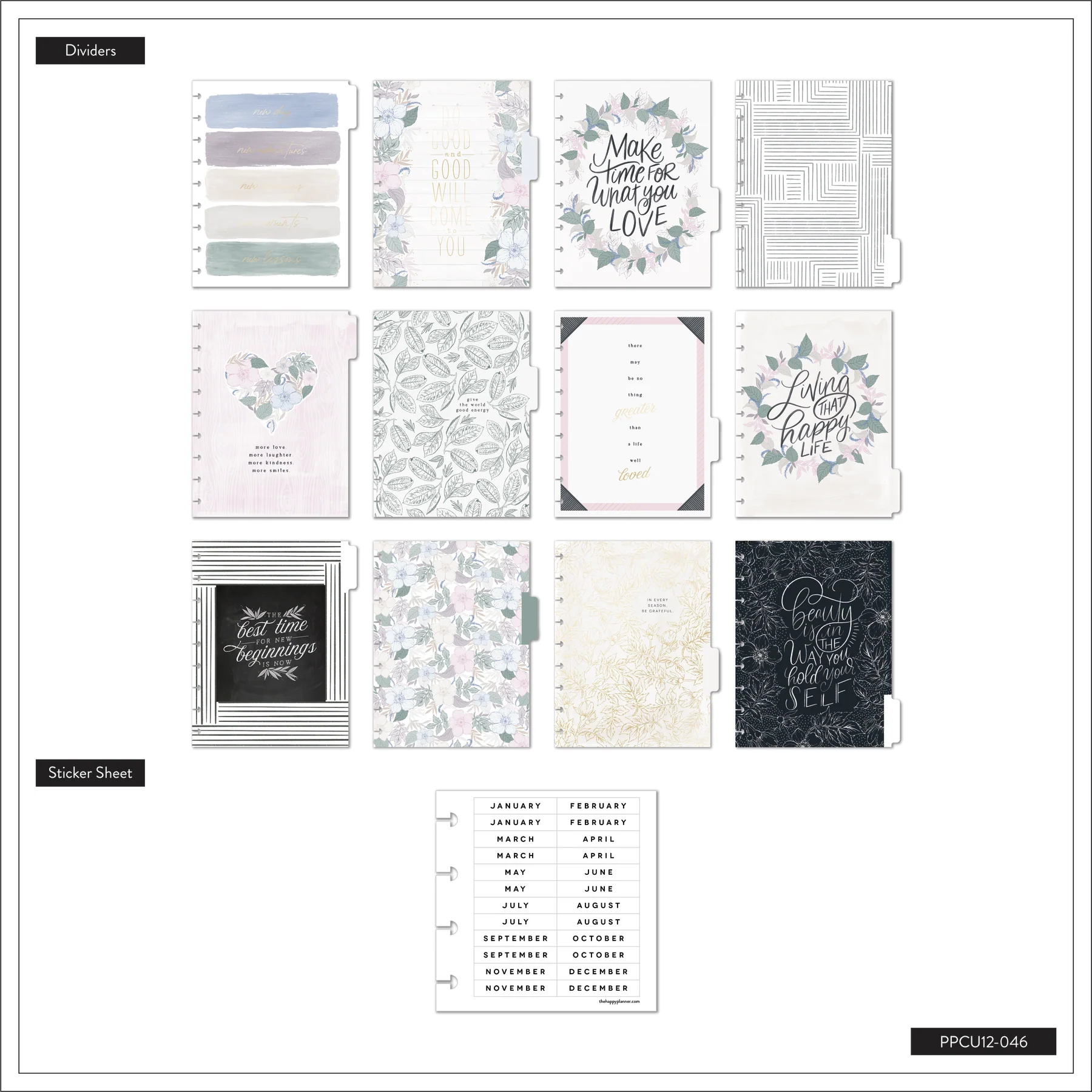 Undated New Beginnings Happy Planner - Classic Vertical Layout - 12 Months - Image 9